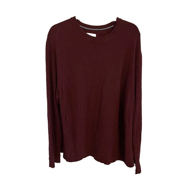 Surf Side Supply Sweater Mens 2XL Crew Neck Knit Burgundy Relaxed Fit Stretch - Picture 2 of 7